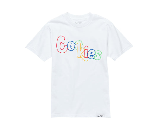 Cookies Pushin' Weight Logo White/Multi Men's Tee Shirt 1540T3628-WHT