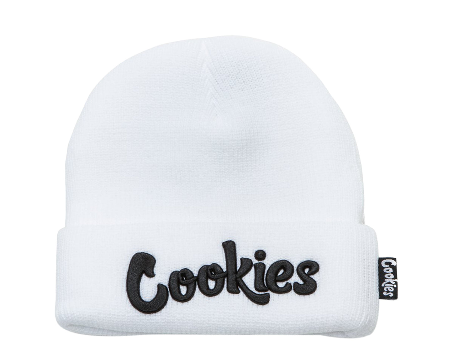 Cookies Original Logo Thin Mint Knit Beanie White/Black Hat 1540X3739-WHB