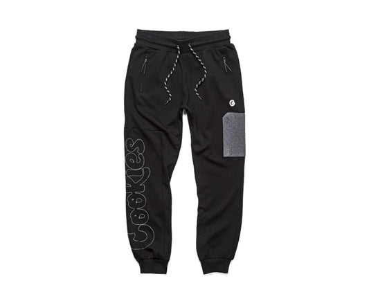 Cookies Coliseum Fleece Jogger Black/Grey Men's Sweatpants 1541B3681-BLK
