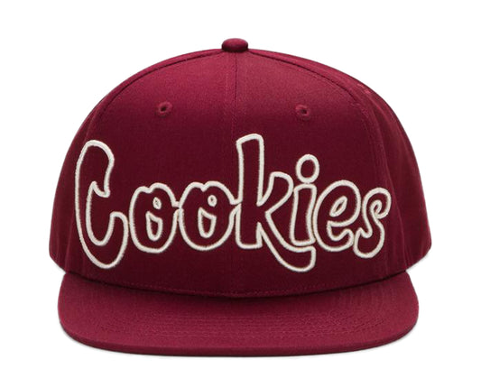 Cookies Coliseum Twill Embroidered Snapback Maroon/Cream Cap 1541X3686-MAR