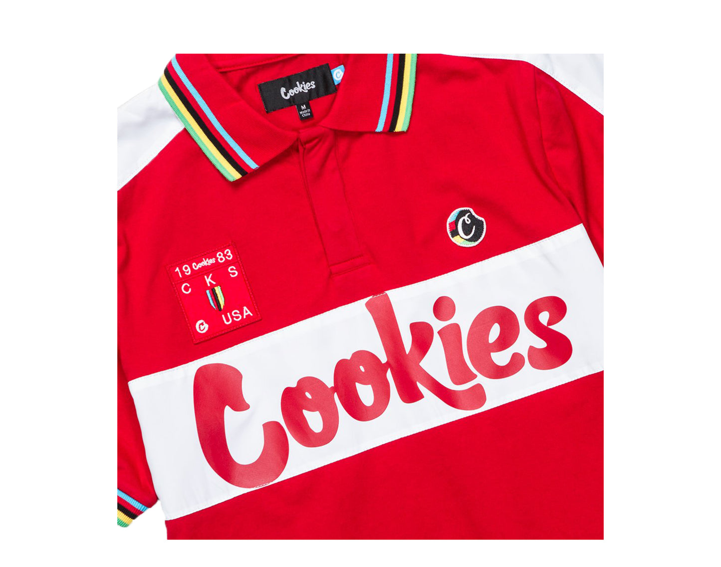 Cookies Tour De Fire Cotton Jersey Red Polo Men's Shirt 1543K3974-RED