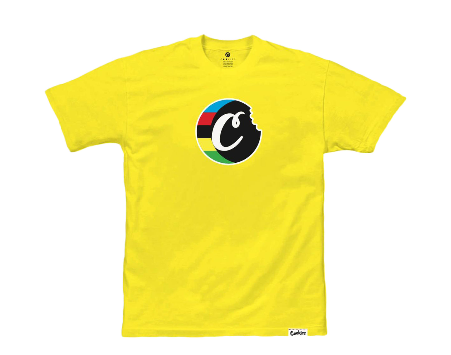Cookies Tour De Fire C-Bite Logo Yellow Men's Tee Shirt 1543T3978-YEL