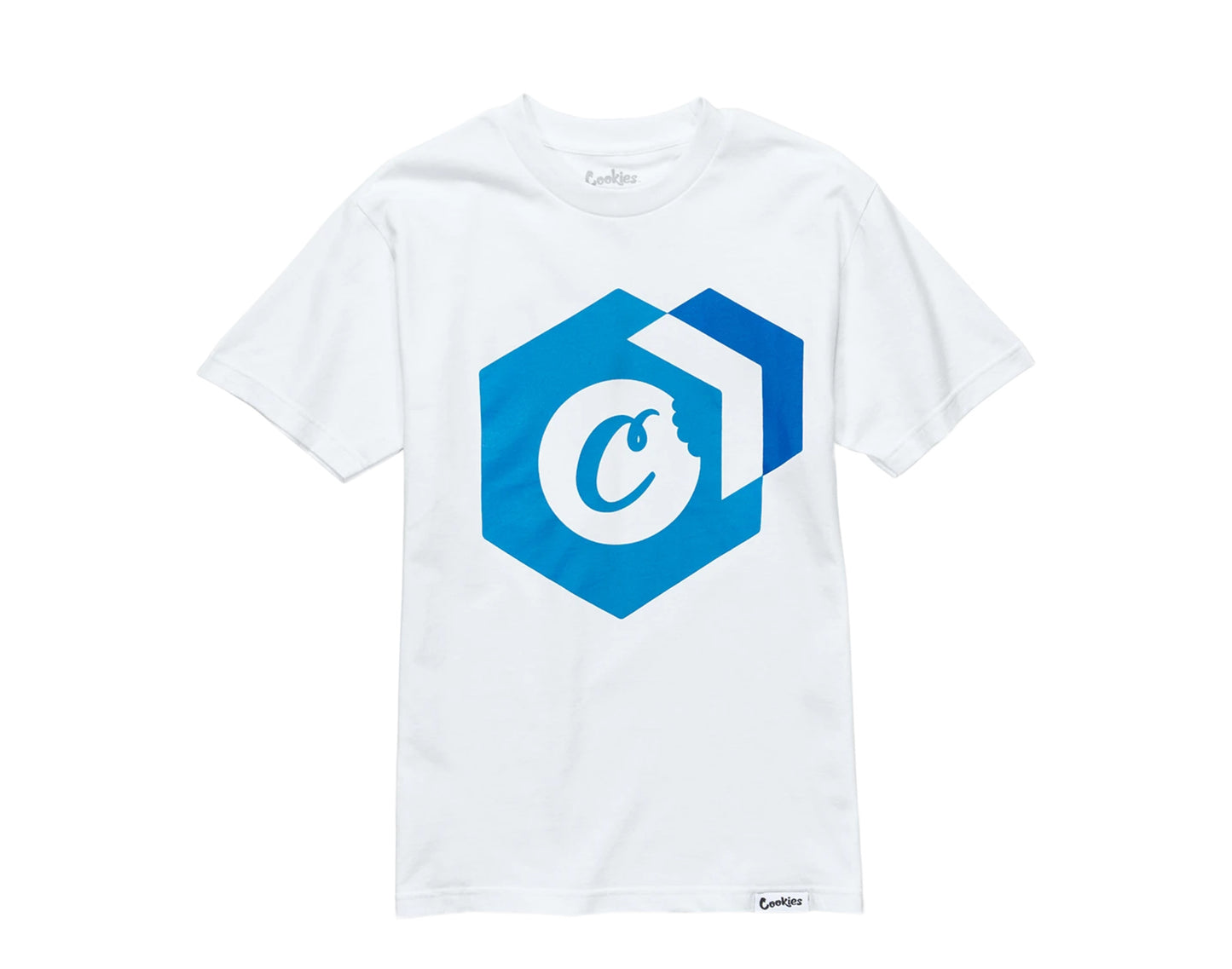 Cookies Bright Future Hexagon Logo White/Blue Men's Tee Shirt 1545T4135-WBL
