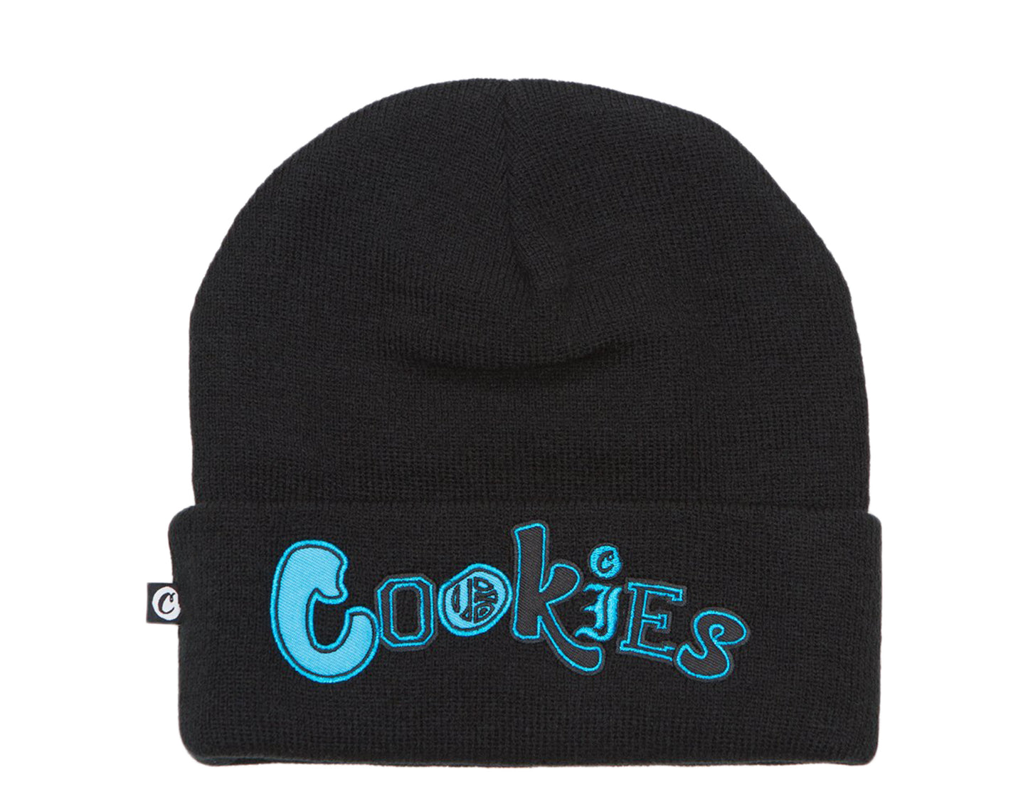 Cookies City Limits 2-Tone Logo Knit Black/Blue Beanie Hat 1545X4123-BLK
