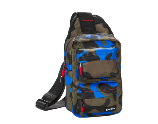 Cookies Rack Pack Over-The-Shoulder Blue Camo Sling Bag 1546A4399-BLC