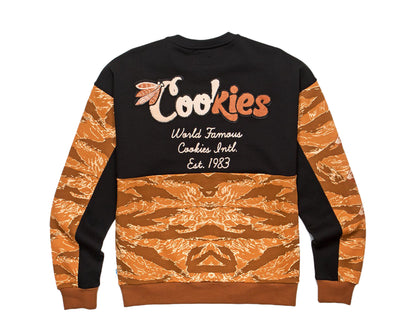 Cookies Top Of The Key Fleece Colorblocked Caramel Men's Crewneck 1546C4347-CRL