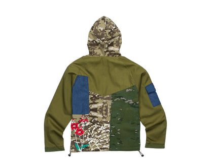 Cookies Backcountry Color-Blocked Hooded Olive Camo Men's Jacket 1546O4300-OLI