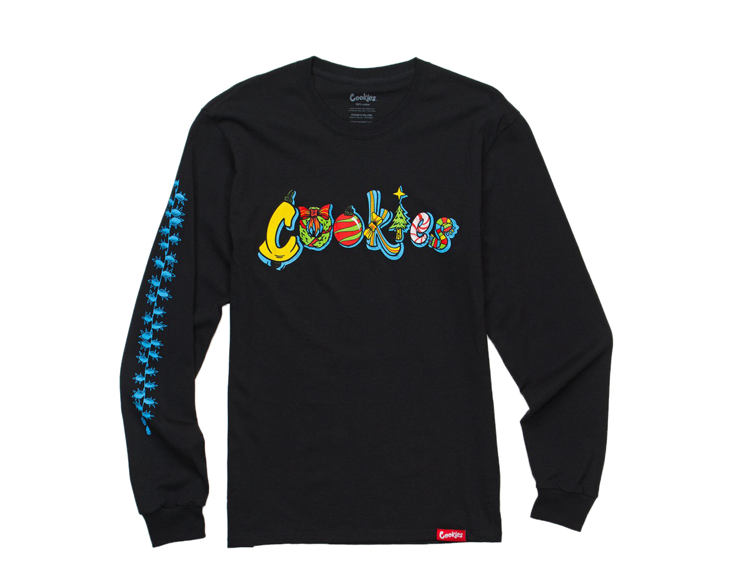 Cookies 'Tis The Season Long Sleeve Black Men's Tee Shirt 1546T4360-BLK