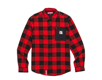 Cookies Glaciers Of Ice Buffalo Plaid Flannel Red/Black Shirt 1546W4327-RED