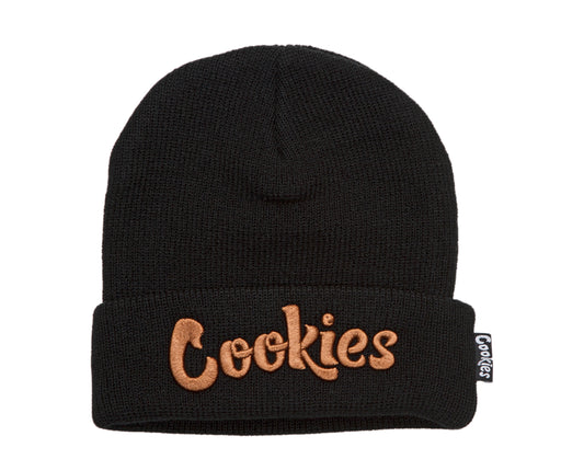Cookies Original Logo Thin Mint Black/Brown Knit Beanie Hat 1546X4388-BBR