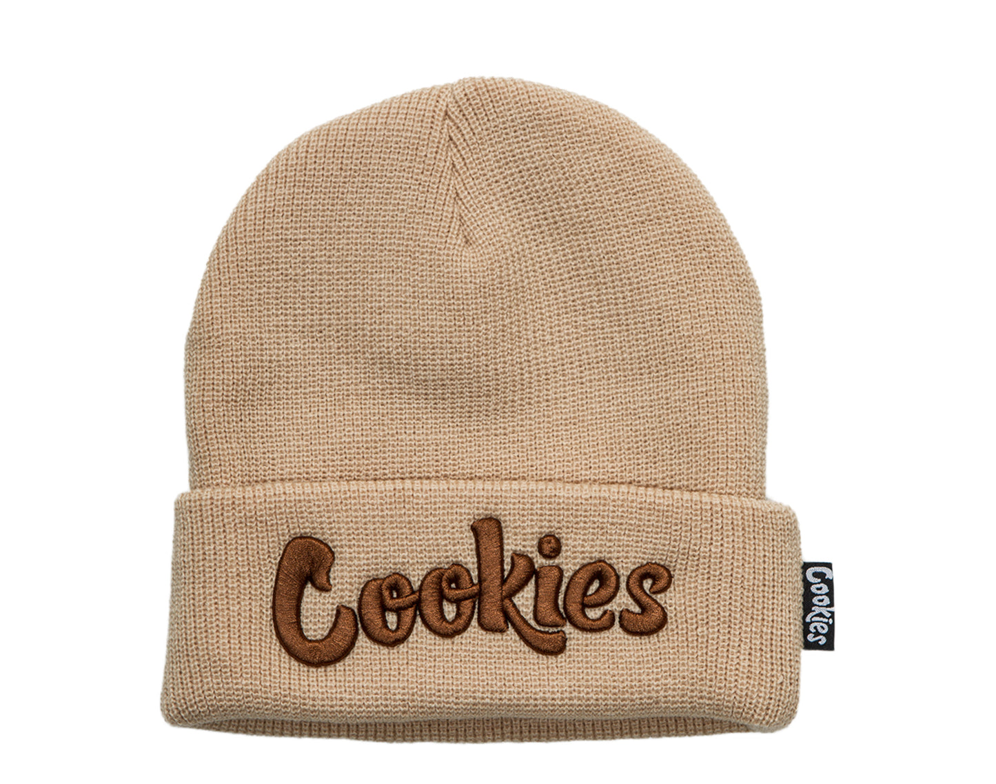 Cookies Original Logo Thin Mint Cream/Brown Knit Beanie Hat 1546X4388-CRB