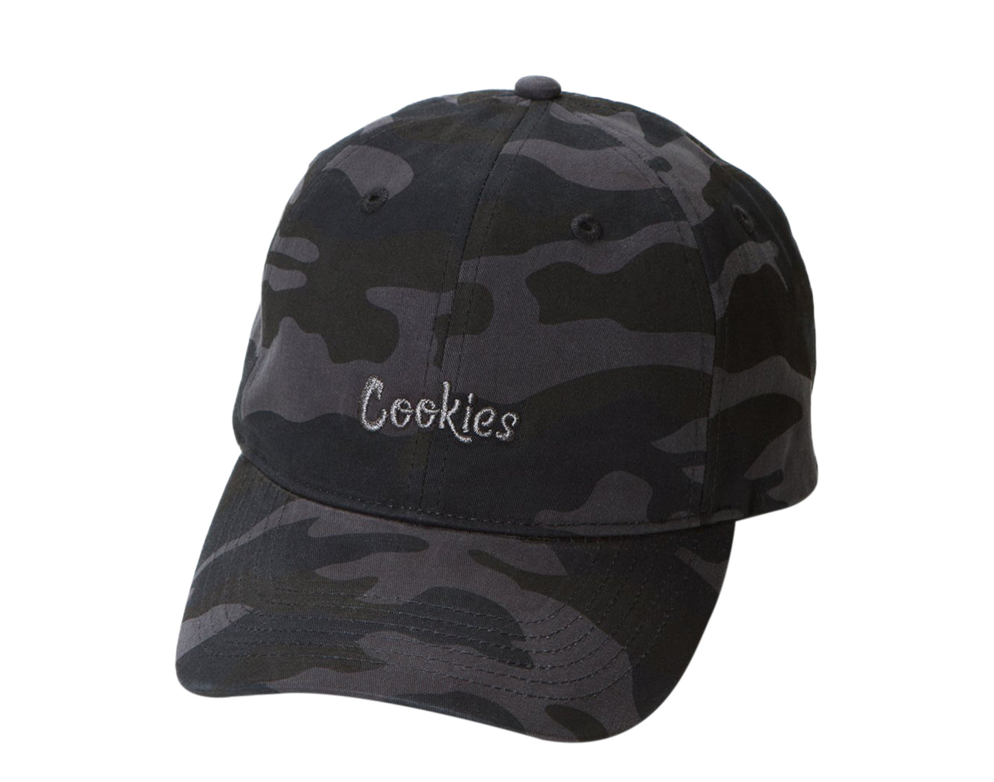 Cookies Original Logo Thin Mint Black Camo/Charcoal Dad Hat 1546X4389-BKC