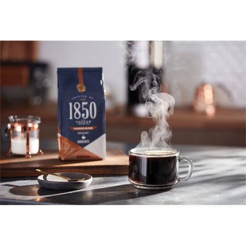 1850 Coffee Pioneer Blend Medium Roast Ground 12 oz Bag 60514 - Becauze