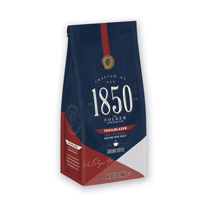 1850 Coffee Trailblazer Dark Roast Ground 12 oz Bag 60515 - Becauze
