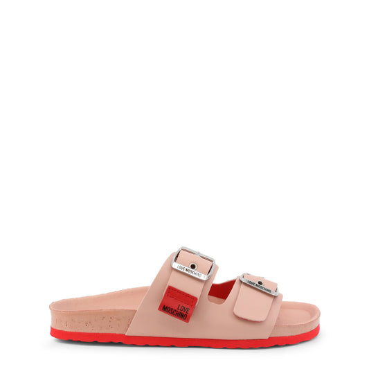 Love Moschino Pink Leather Women's Sandals JA28103G1EIAZ609