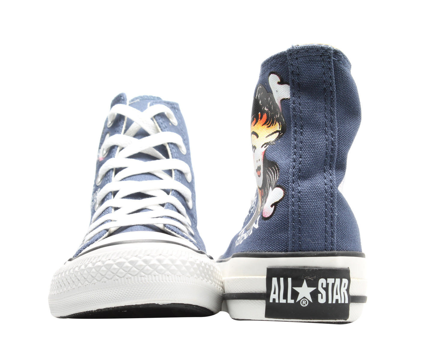 Converse Chuck Taylor All Star Sailor Jerry Poison Girl Navy High Top Sneakers 1Y814