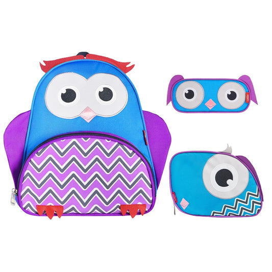 Zoozie Bags Blue Owl Kids Bag Set (3 Pieces) 218ZZY1221