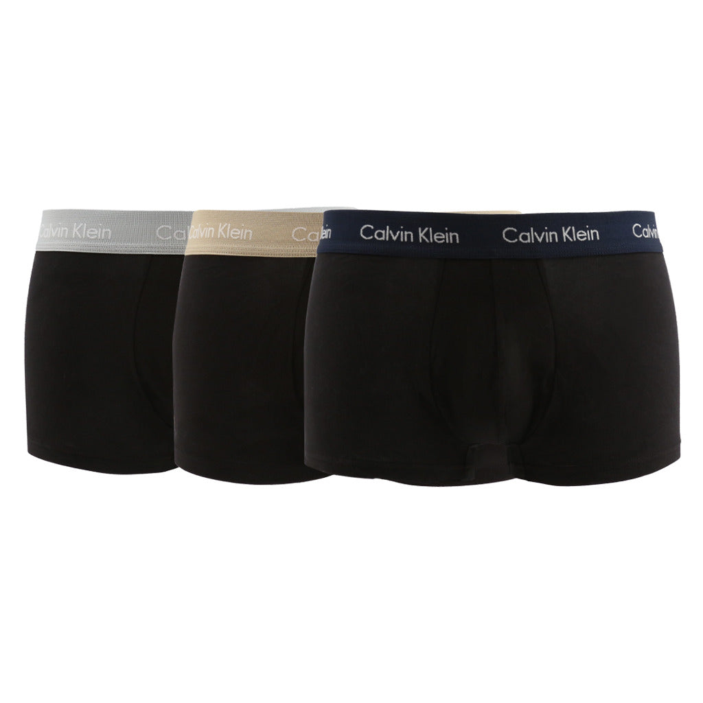 Calvin Klein 3-Pack Cotton Stretch Low Rise Black Men's Trunks U2664G-6ED