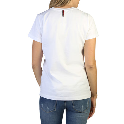 Tommy Hilfiger Equestrian Embroidery Logo Optic White Women's T-Shirt TH10064-001