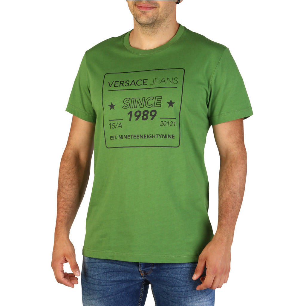 Versace Jeans Cotton Green Men's T-Shirt B3GTB76E-36610-130