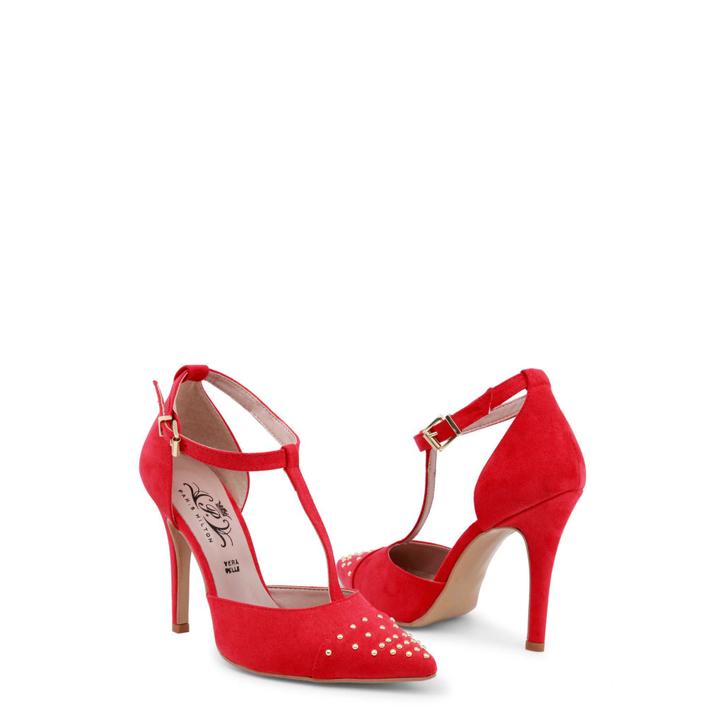 Paris Hilton Ankle Strap Studs Coral Women's High Heel Sandals 6431-CRL