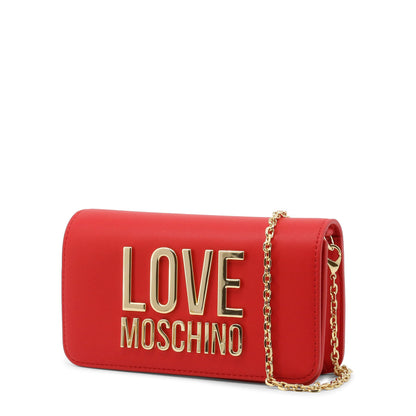 Love Moschino Metallic Logo Red Women's Clutch Bag JC5610PP1FLJ050A
