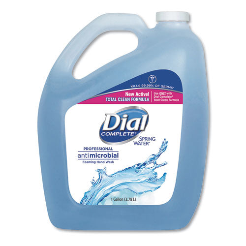 Dial Antimicrobial Foaming Hand Wash Spring Water Scent 1 Gallon Bottle (4 Pack) 15922