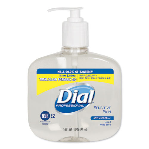 Dial Antimicrobial Soap for Sensitive Skin Floral Scent 16 oz Pump Bottle (12 Pack) 80784
