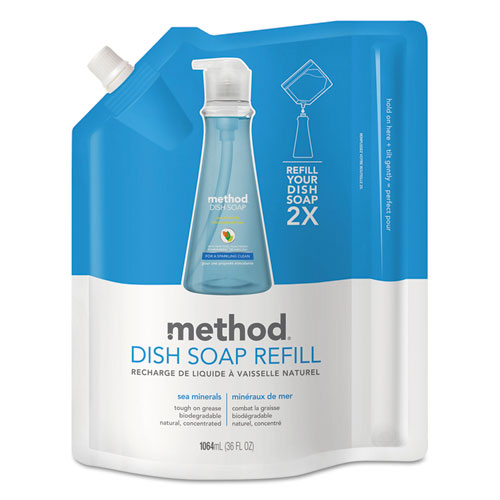 Method Sea Minerals Dish Soap Refill 36 oz Pouch (6 Pack) 01315