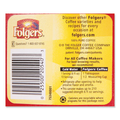 Folgers Coffee Black Silk 24.2 oz Canister (6 Pack) 20540
