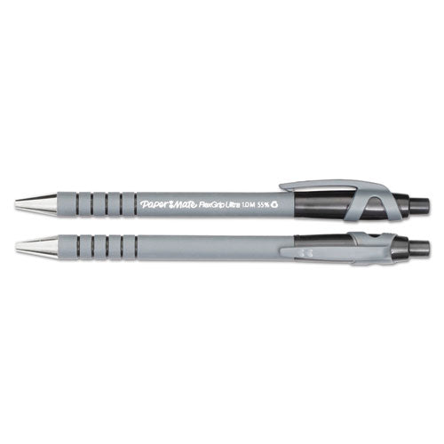 Paper Mate FlexGrip Ultra Retractable Ballpoint Pen Medium Point 1mm Black Ink (12 Count) 9530131