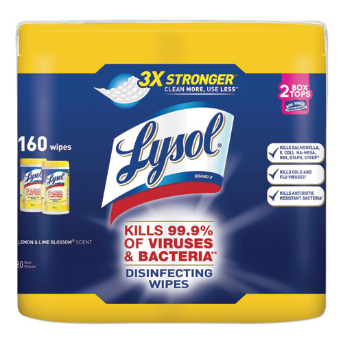 Lysol Disinfecting Wipes Lemon and Lime Blossom 80 Wipes (6 Pack) 19200-80296