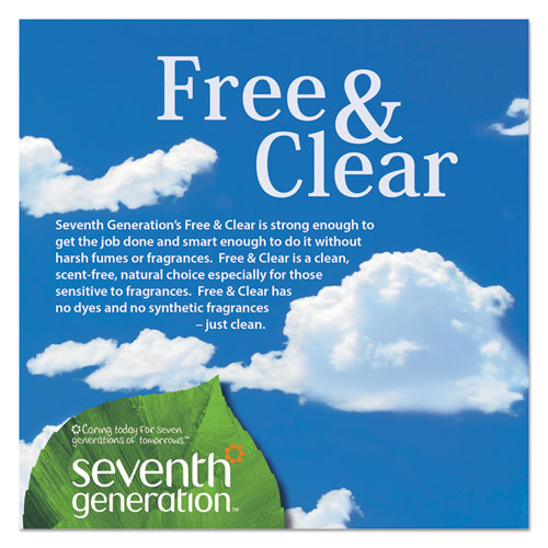 Seventh Generation Free and Clear Baby Wipes Unscented White Pack (64 Wipes) SEV34208