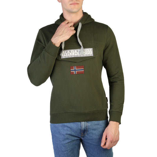 Napapijri Burgee Hooded Green Unisex Sweatshirt NA4FQK-GE4