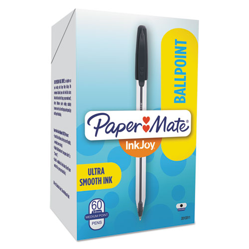 Paper Mate InkJoy 50ST Stick Ballpoint Pen Medium 1mm Black Ink (60 Count) 2013311