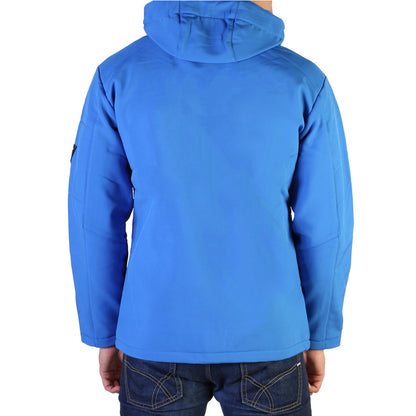 Geographical Norway Tichri Blue Hooded Bomber Men's Jacket
