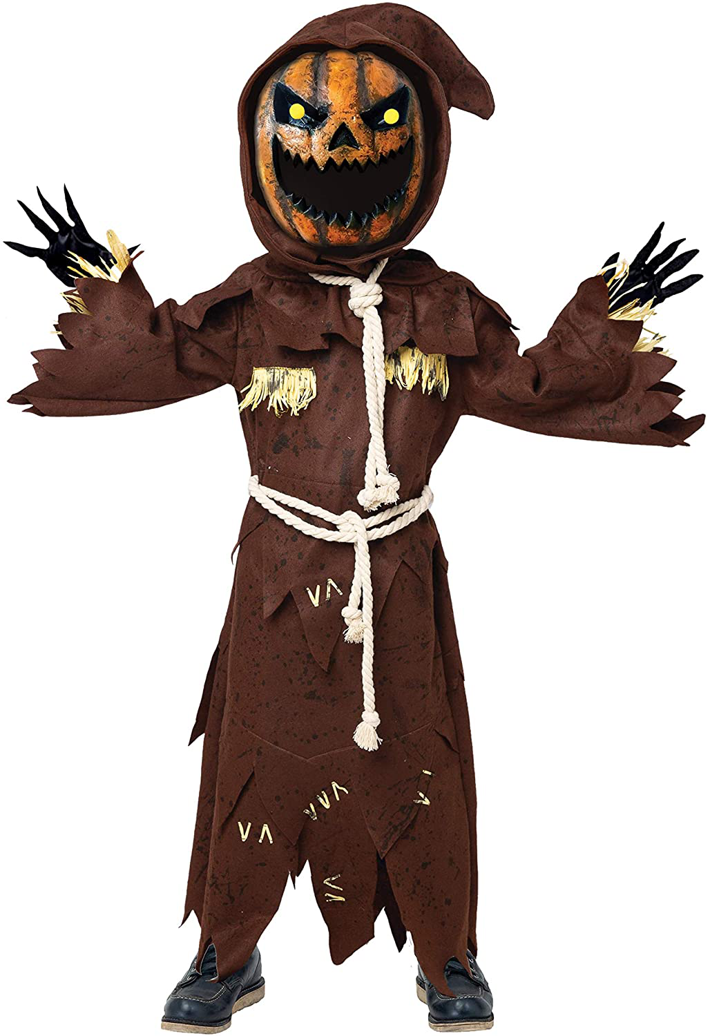 Spooktacular Creations Scary Scarecrow Pumpkin Bobble Head Costume