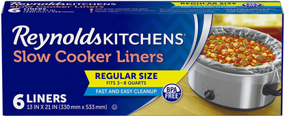 Reynolds Kitchens Slow Cooker Liners Regular Size 6 Count (Pack of 1)