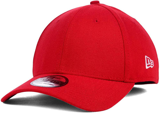 New Era 39THIRTY Blank Custom Red Stretch Fit Cap