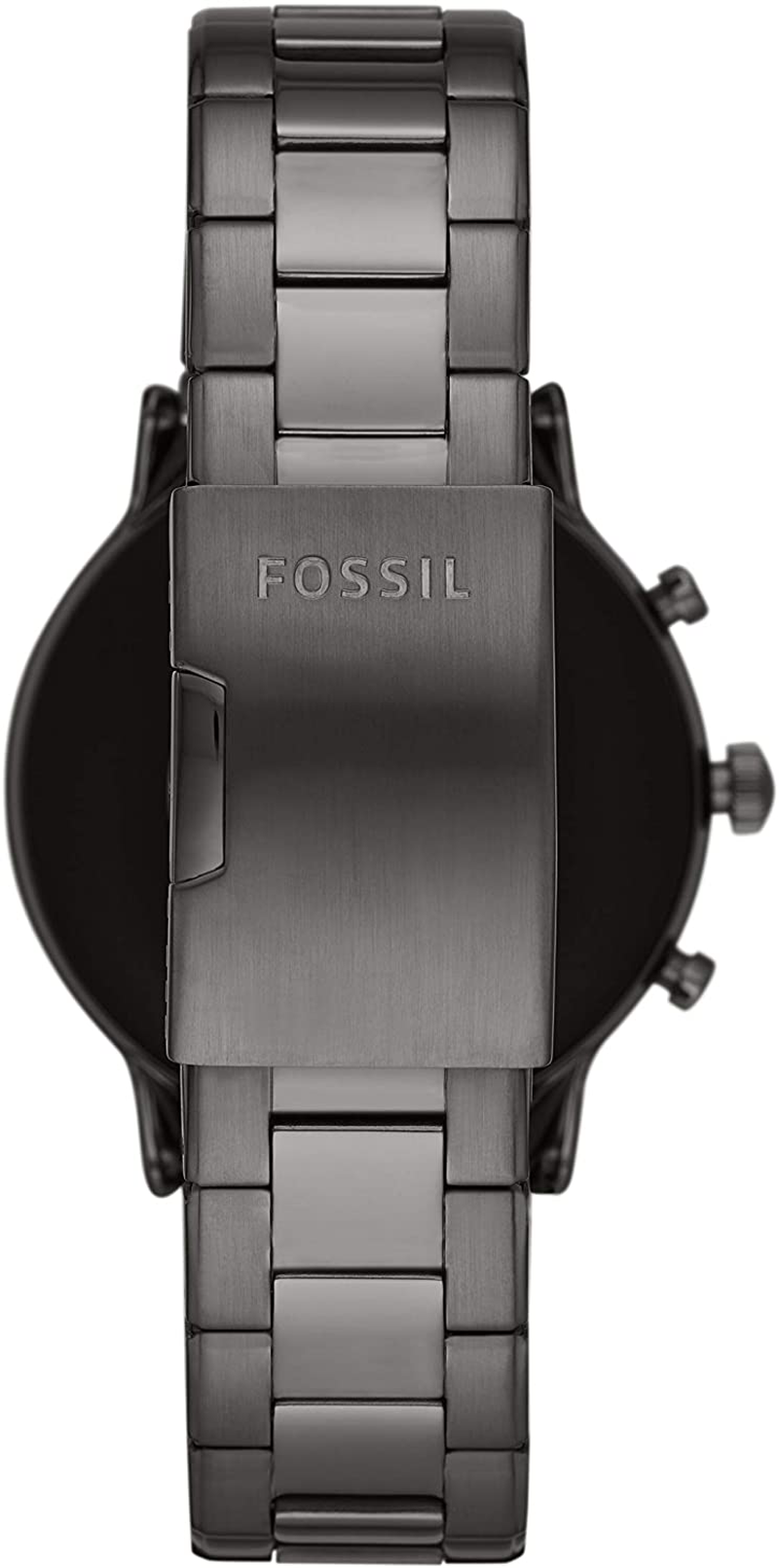 Fossil Carlyle Gen 5 Stainless Steel Touchscreen Smoke/Black Silicone Smartwatch