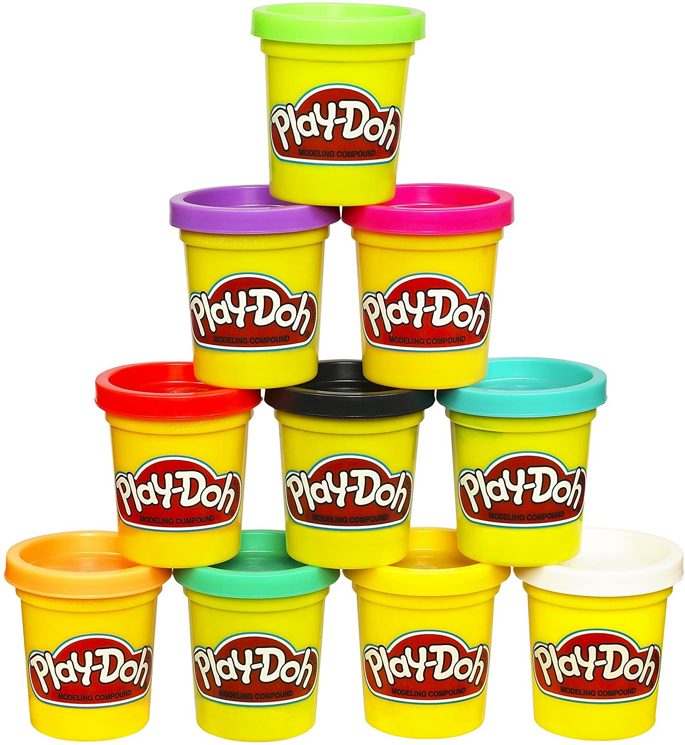 Play-Doh Modeling Compound 10-Pack Case of Colors, Non-Toxic, Assorted, 2 oz. Cans, Multicolor