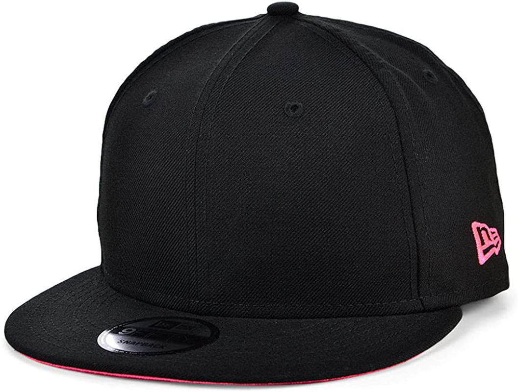 New Era 9FIFTY Blank Custom Adjustable Black/Pink Snapback Cap