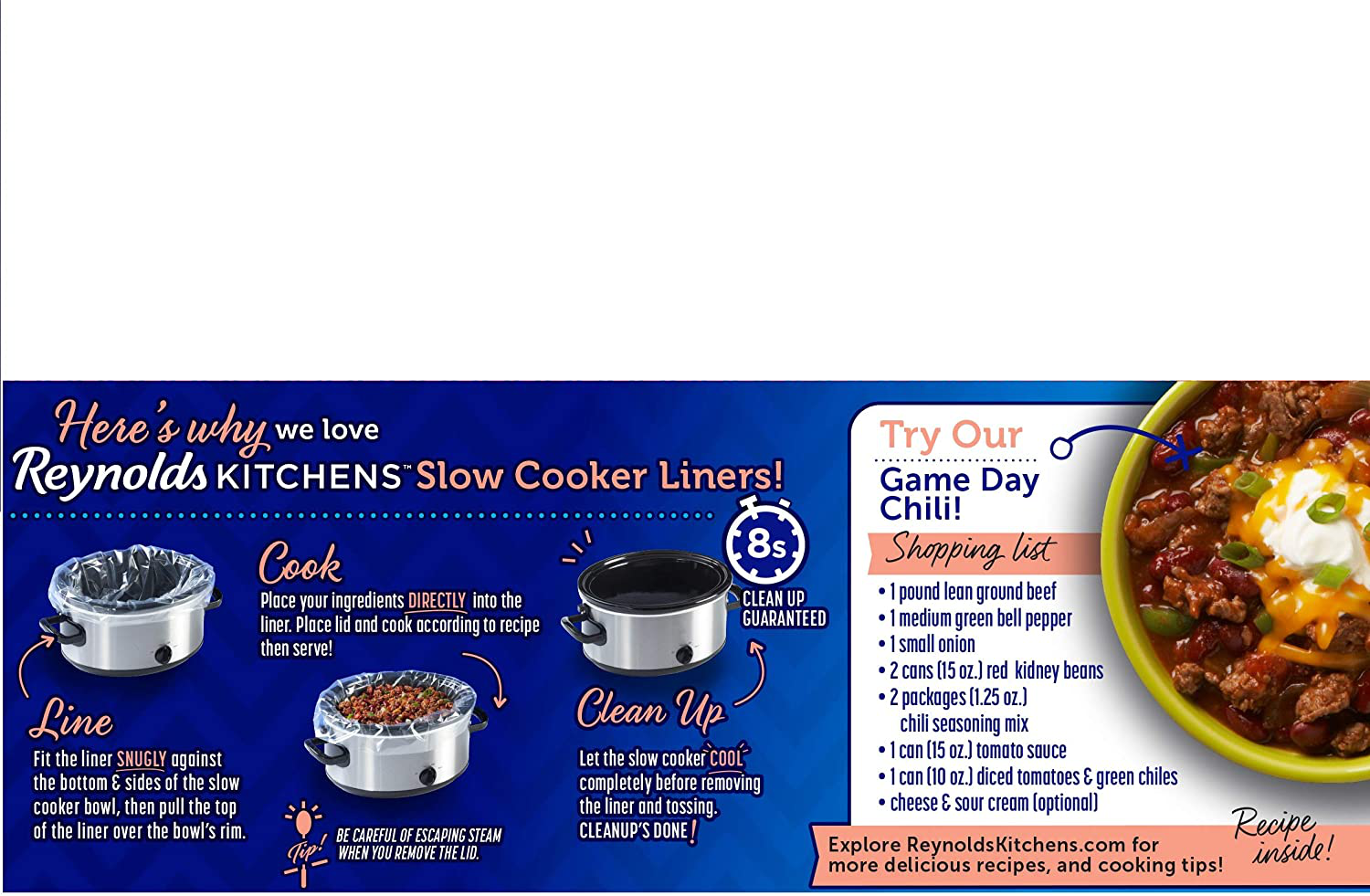 Reynolds Kitchens Slow Cooker Liners Regular Size 4 Liners / Pack of 12 (48 Total Liners)