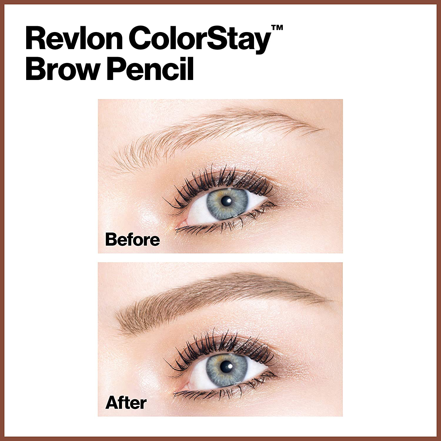 Revlon ColorStay Eyebrow Pencil with Spoolie Brush, Waterproof, Longwearing, Angled Tip Applicator for Perfect Brows