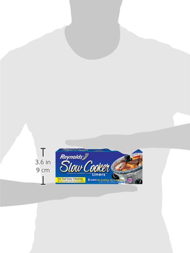 Reynolds Kitchens Slow Cooker Liners, Regular Size 6 Liners (Pack of 2)