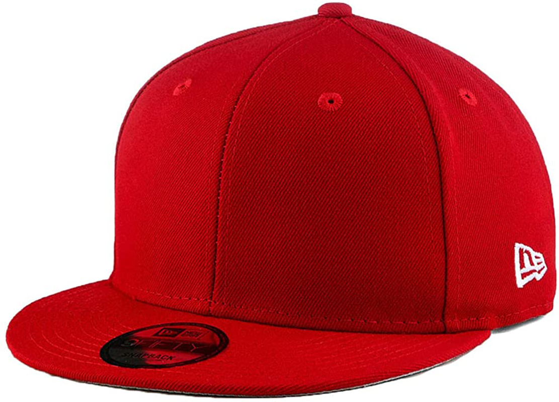 New Era 9FIFTY Blank Custom Adjustable Red Snapback Cap