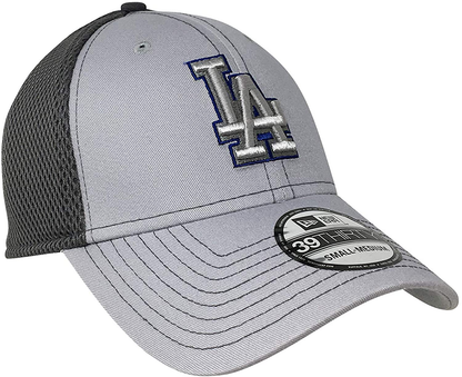 New Era 39THIRTY MLB Los Angeles Dodgers Team Classic Flex Grey Stretch Fit Hat