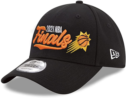New Era 9FORTY NBA Phoenix Suns 2021 Finals Bound Script Adjustable Black Orange Strapback Hat