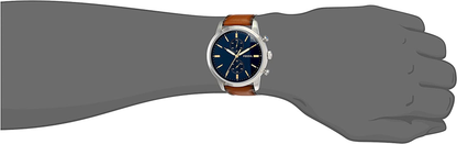 Fossil Men's Townsman Smoke Brown Stainless Steel and Leather Casual Quartz Chronograph Watch