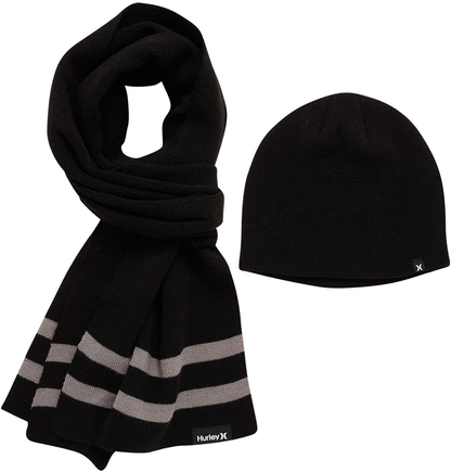 Hurley Winter Set Black Men's Beanie and Scarf